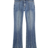 Azuramoda | Dżinsy Bootcut z Wysokim Stanem