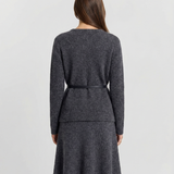 Azuramoda | Elegancki Komplet Damski Sweter i Spódnica Dopasowany Styl