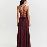 Azuramoda | Sukienka Wieczorowa Koronkowa Maxi Elegancka Kreacja