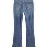 Azuramoda | Dżinsy Bootcut z Wysokim Stanem