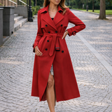 Damski elegancki trencz płaszcz stylowy na każdą pogodę