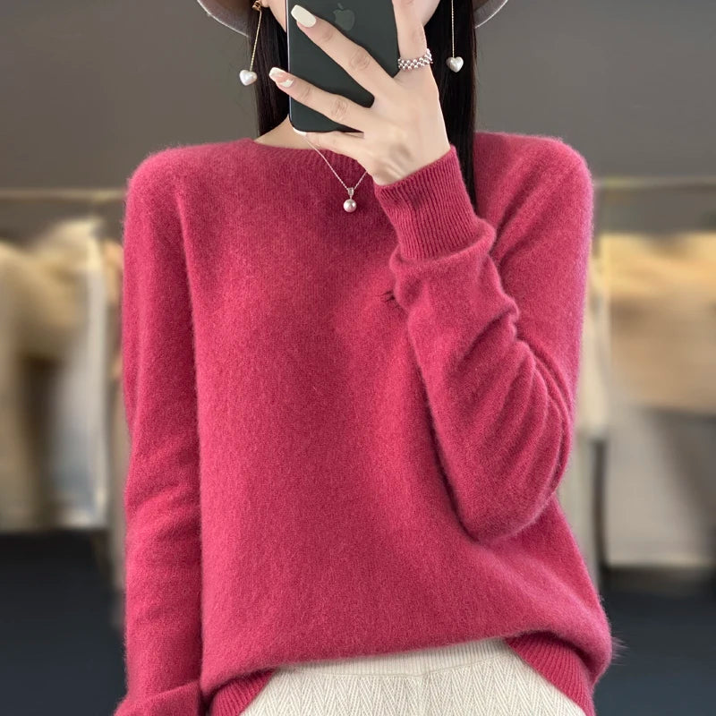 Damski sweter klasyczny miękki wygodny na co dzień