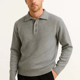 Męski Sweter Polo Dzianinowy Elegancki Styl i Komfort