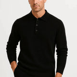 Męski Sweter Polo Klasyczny Elegancki Komfort na Co Dzień