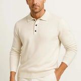 Męski Sweter Polo Klasyczny Elegancki Komfort na Co Dzień