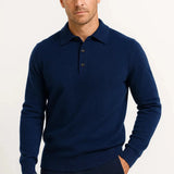 Męski Sweter Polo Klasyczny Elegancki Komfort na Co Dzień