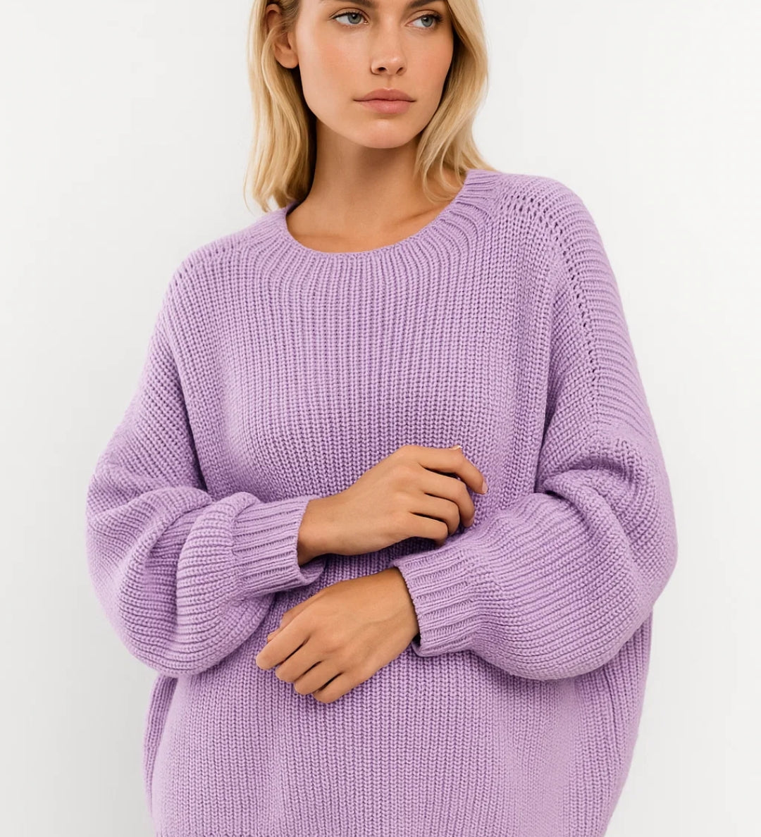 Damski sweter oversize miękki ciepły wygodny na co dzień