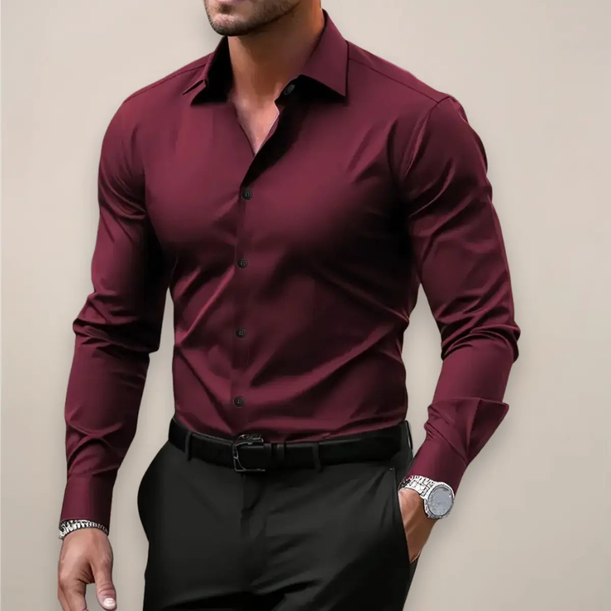 Elegancka koszula męska slim fit dopasowana styl biznesowy