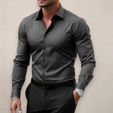 Elegancka koszula męska slim fit dopasowana styl biznesowy