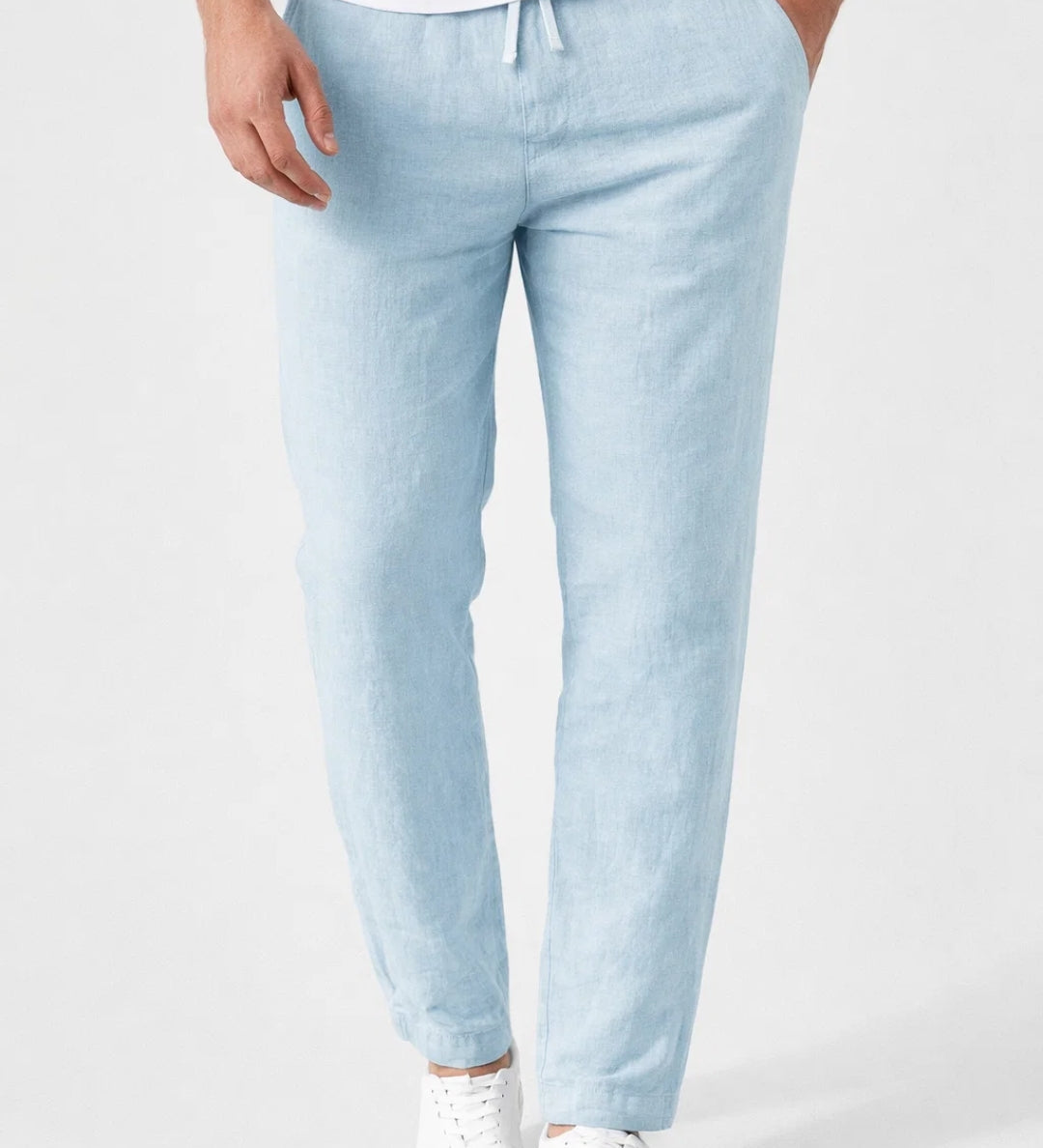Męskie spodnie casual slim fit lekkie wygodne na co dzień