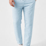Męskie spodnie casual slim fit lekkie wygodne na co dzień
