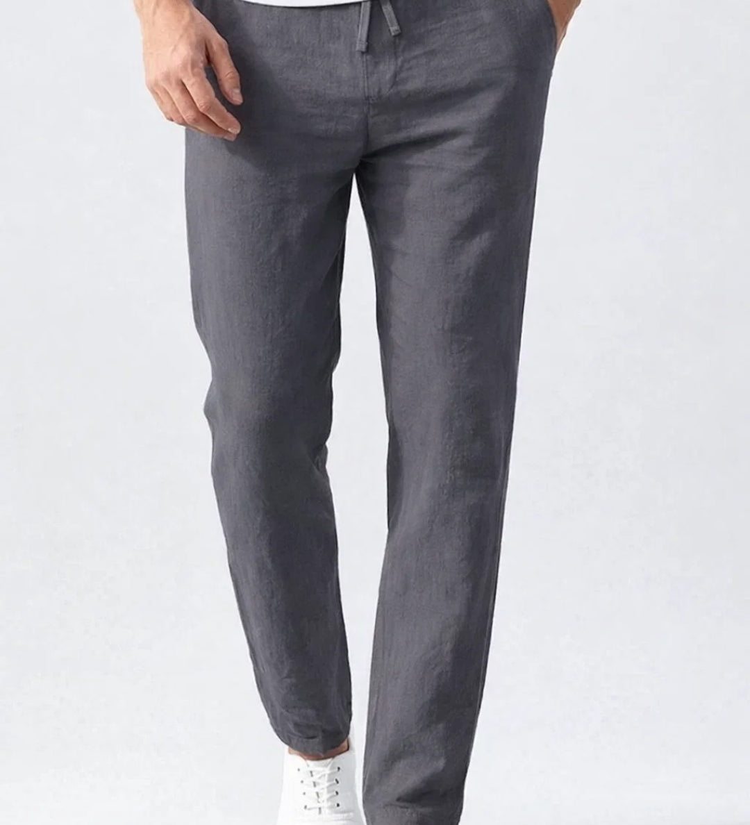 Męskie spodnie casual slim fit lekkie wygodne na co dzień