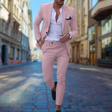 Męski garnitur slim fit elegancki nowoczesny styl biznesowy