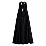 Azuramoda | Sukienka Maxi Halter z Odkrytymi Plecami Elegancka Kreacja
