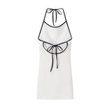 Azuramoda | Elegancka Sukienka Mini Halter z Odkrytymi Plecami