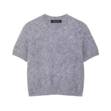 Azuramoda | Klasyczny T-shirt z Miękkiego Materiału i Krótkim Rękawem
