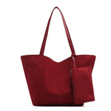 Azuramoda | Elegancka Torebka Shopper z Dodatkową Saszetką