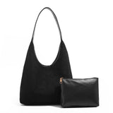 Azuramoda | Elegancka Torebka Hobo z Dodatkową Kosmetyczką