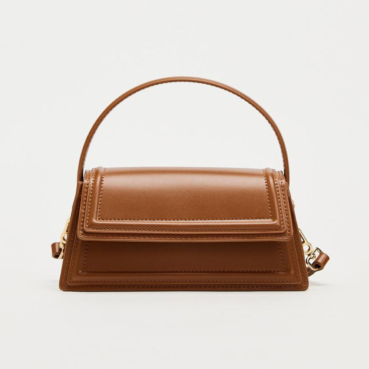 Azuramoda | Elegancka Torebka z Krótką Rączką i Paskiem