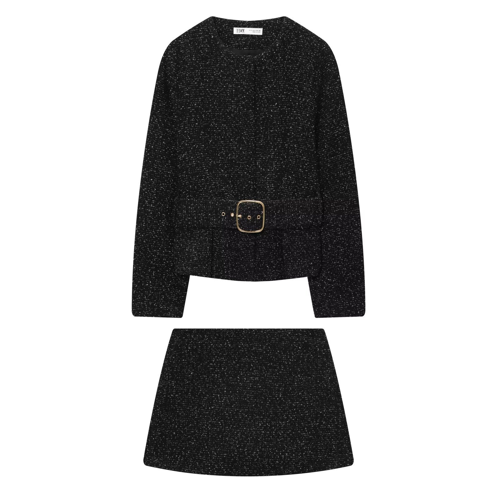 Azuramoda | Elegancki Komplet Damski Sweter i Spódnica Klasyczny Styl