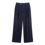 Azuramoda | Stylowy Komplet Damski Kamizelka i Spodnie Denim Nowoczesny Styl