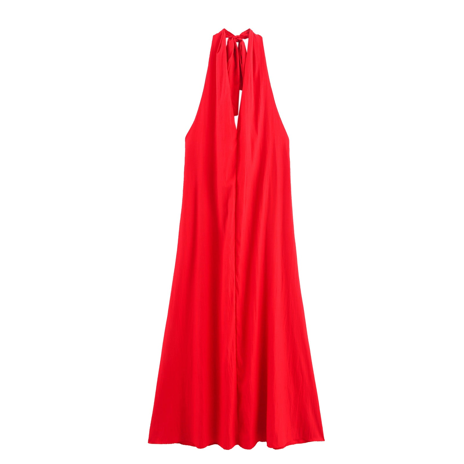 Azuramoda | Sukienka Maxi Halter z Odkrytymi Plecami Elegancka Kreacja