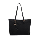 Azuramoda | Elegancka Torebka Shopper z Zawieszką i Długimi Uchwytami