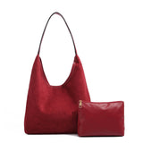 Azuramoda | Elegancka Torebka Hobo z Dodatkową Kosmetyczką