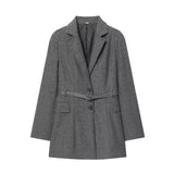 Azuramoda | Elegancki Komplet Damski Marynarka i Spodnie Dopasowany Styl