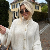 Damski kardigan oversize zapinany miękki elegancki na co dzień